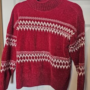 Christian Siriano Vibrant Red Knit Top